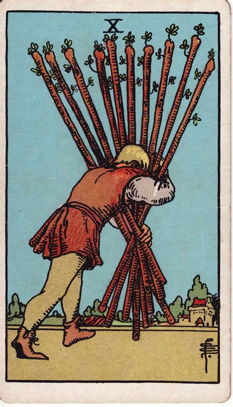 Diez de Bastos en el Tarot Significado y Combinaciones